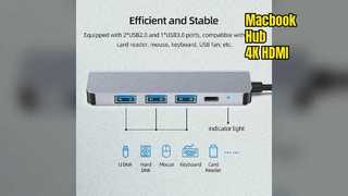 Macbook USB C Hub 4K HDMI USB 3.0 PD Charging