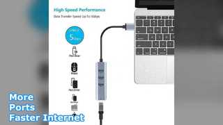 USB Ethernet Hub Faster Internet & More Ports
